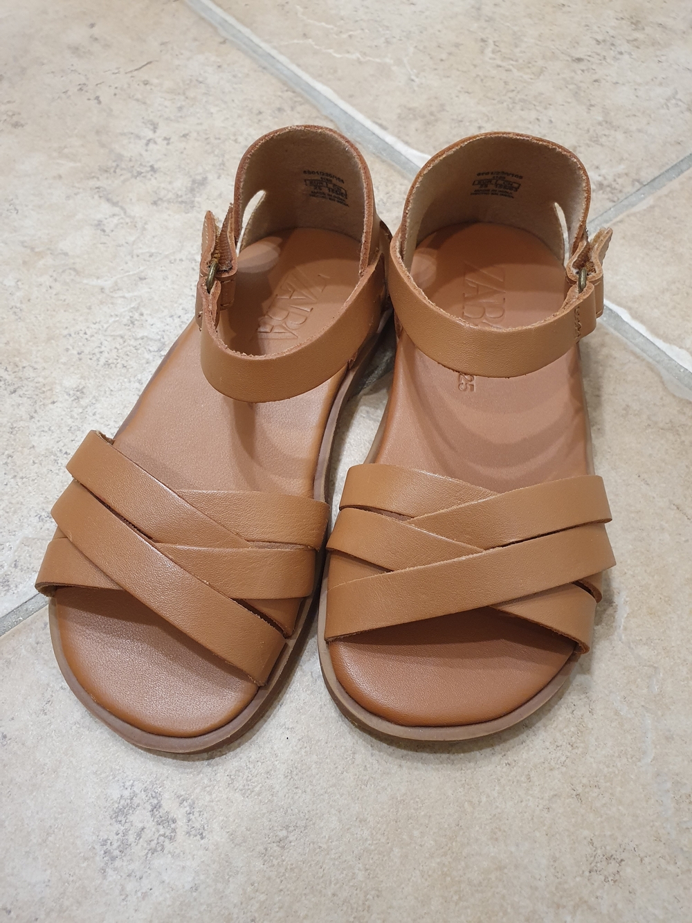 Zara girls leather sandals